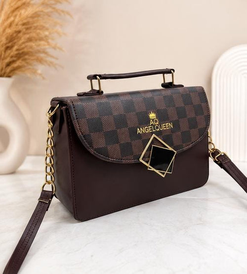 Classic Checkered Crossbody Handbag